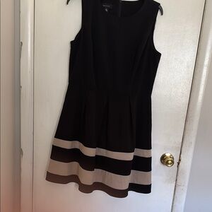 Elegant Black and Tan Dress